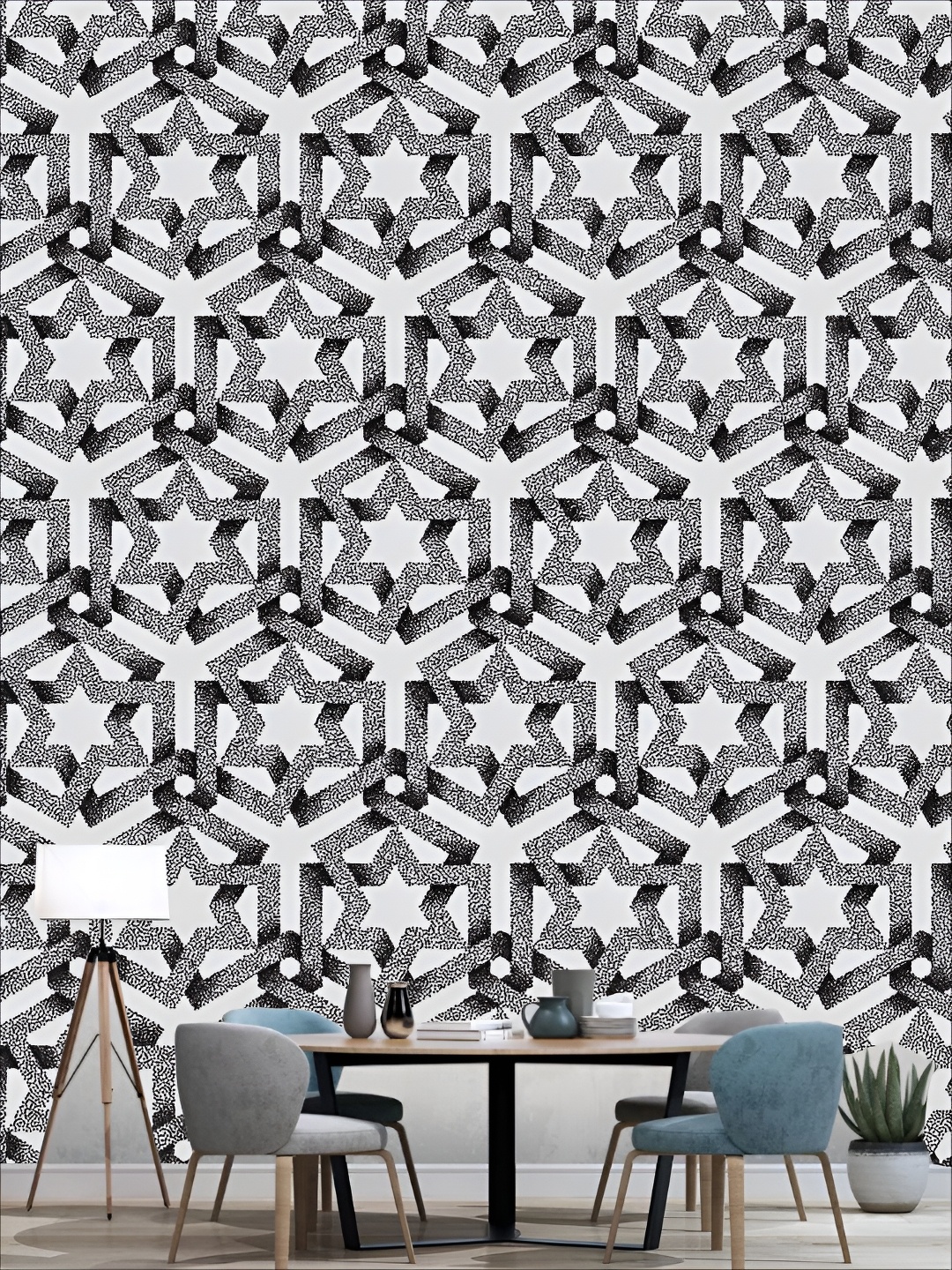 

Aura White & Black 3D Printed Self Adhesive Wall Sticker