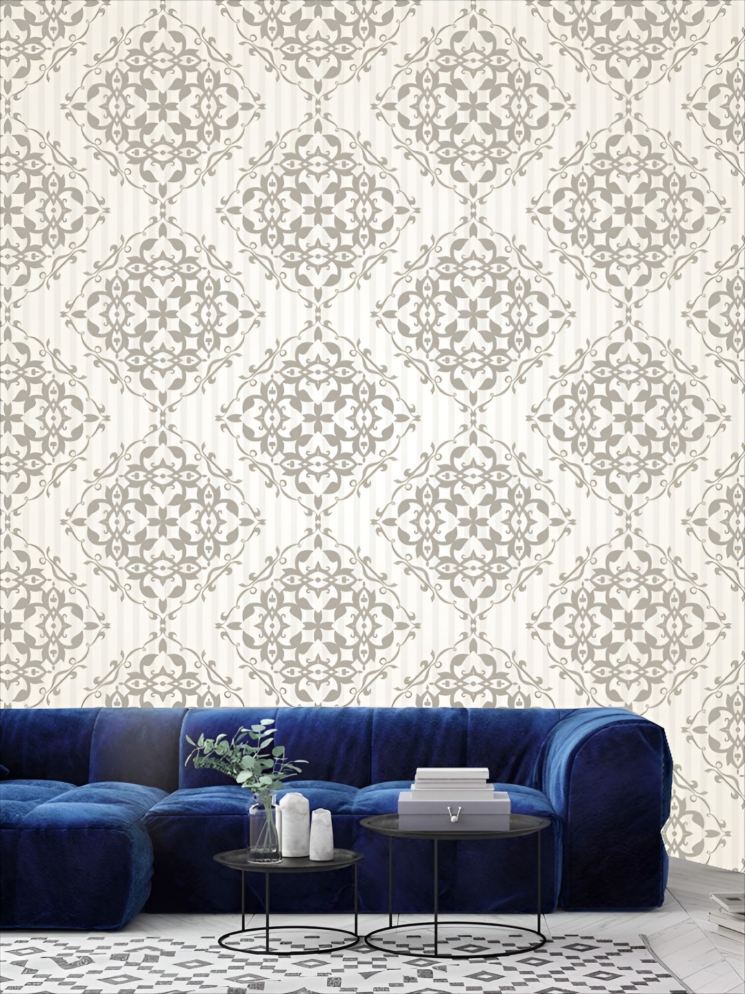 

Aura White Self Adhesive Abstract-Printed Wall Sticker
