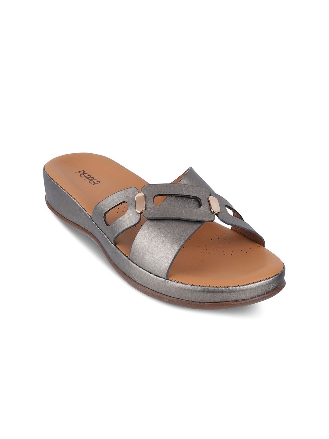 

PEPPER Women Open Toe Flats, Grey