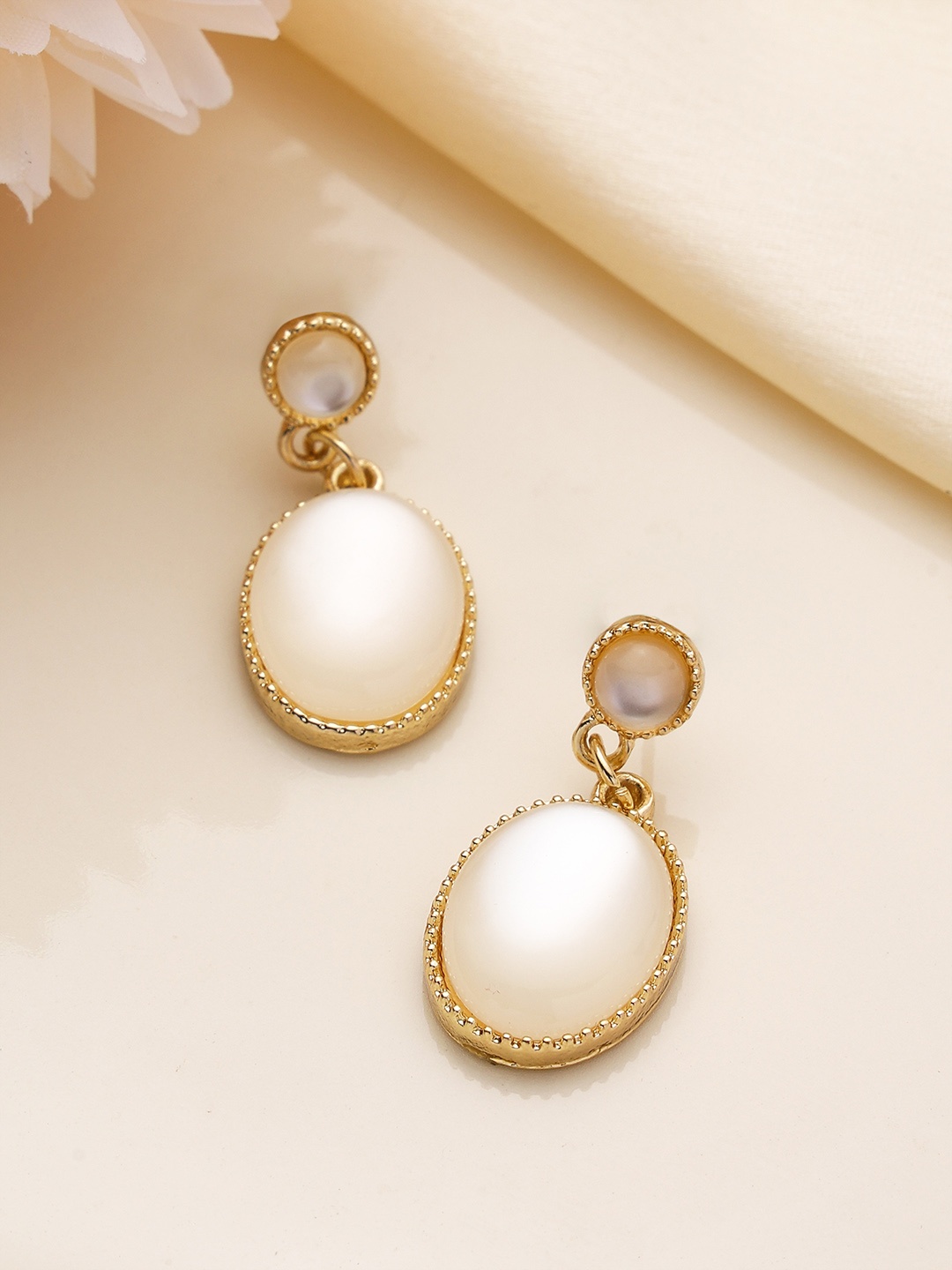 

PRITA Gold-Plated Contemporary Drop Earrings