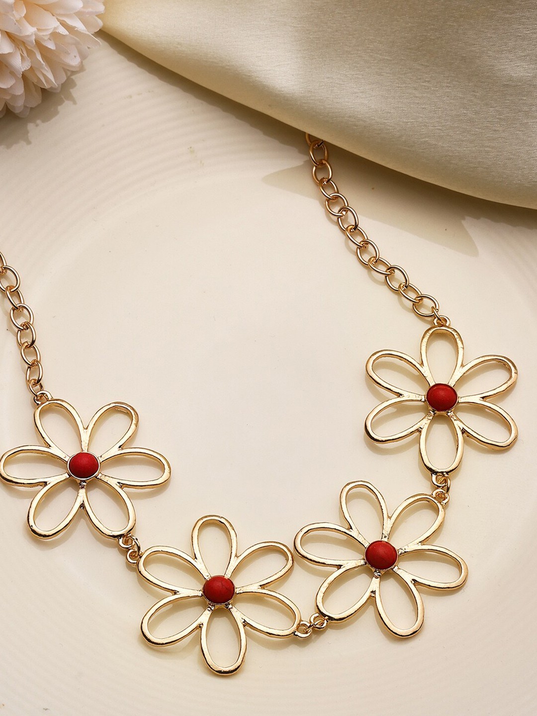 

PRITA Gold-Plated Stone Studded Necklace
