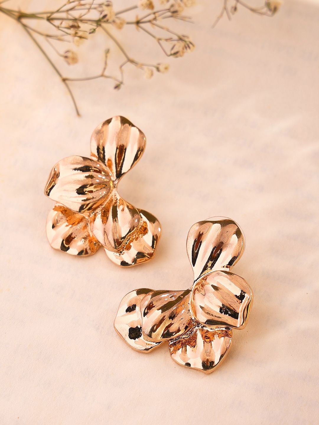 

PRITA Gold Plated Contemporary Drop Earrings