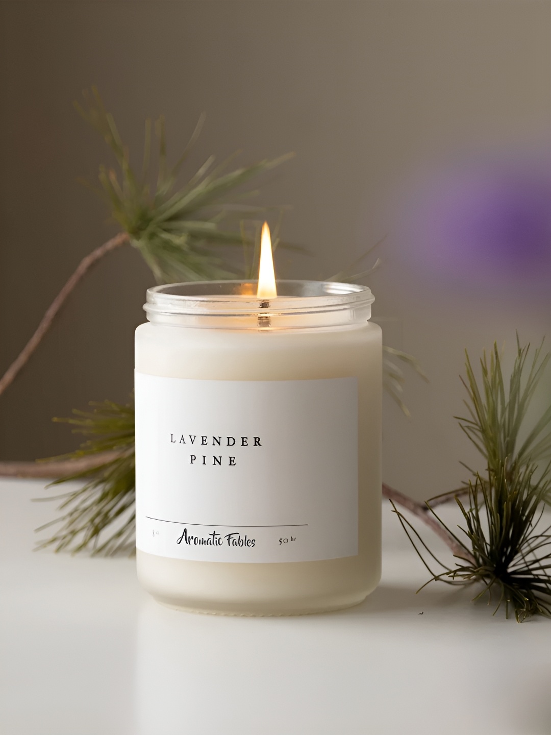 

Aromatic Fables White Scented Double Wick Glass Jar Candle