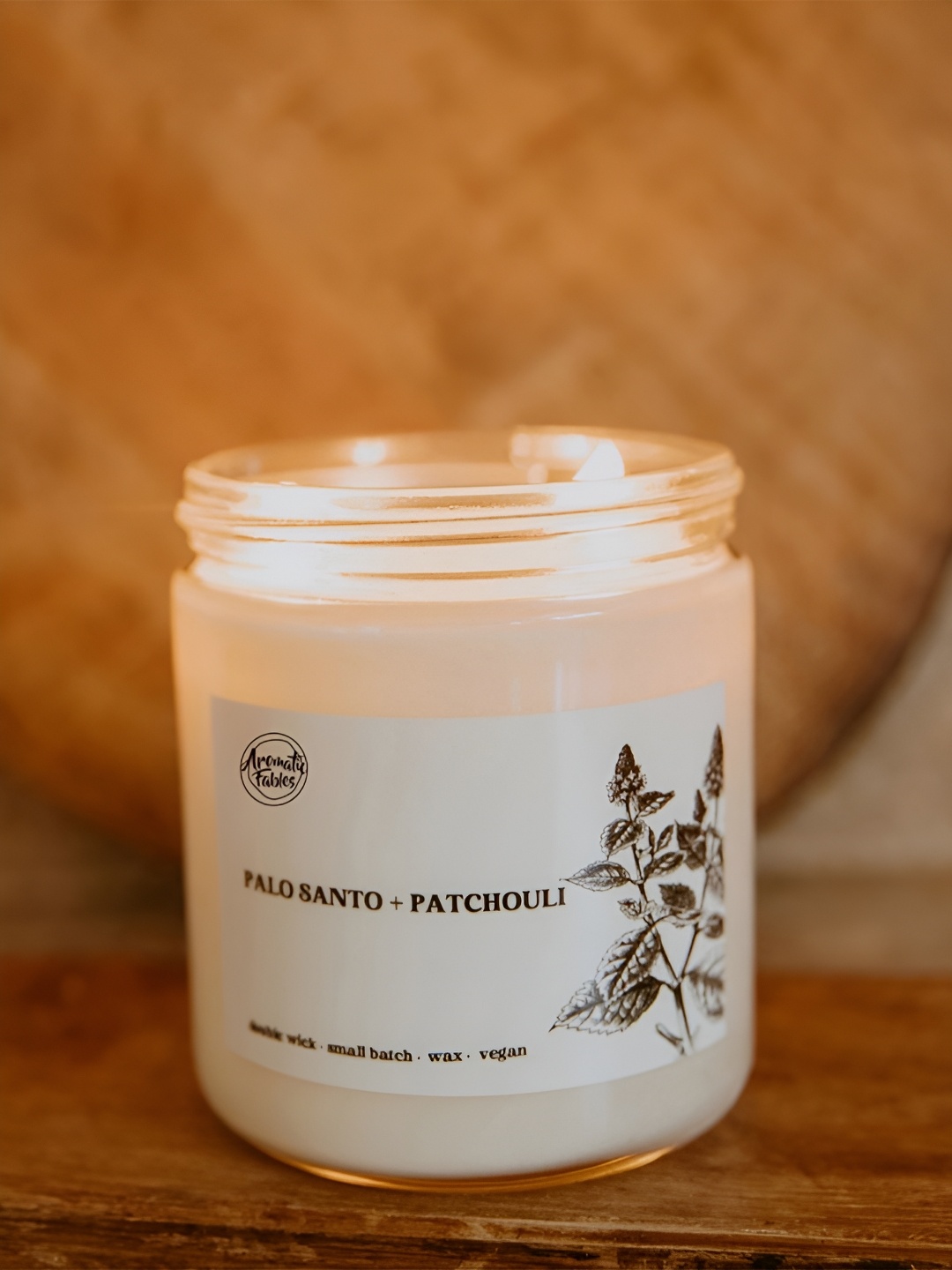 

Aromatic Fables White & Black Scented Double Wick Glass Jar Candle