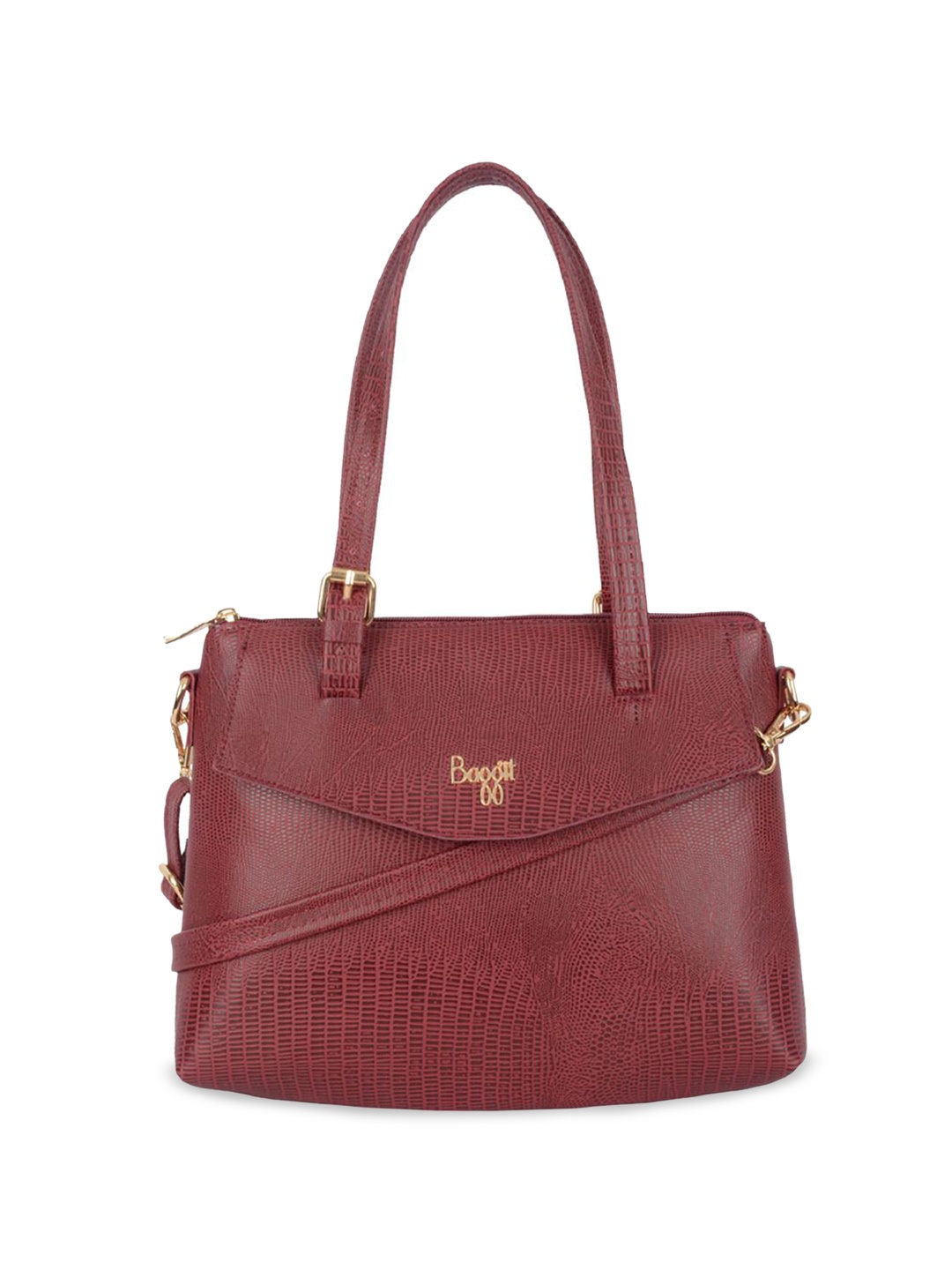 

Baggit Textured Structured Shoulder Bag, Red