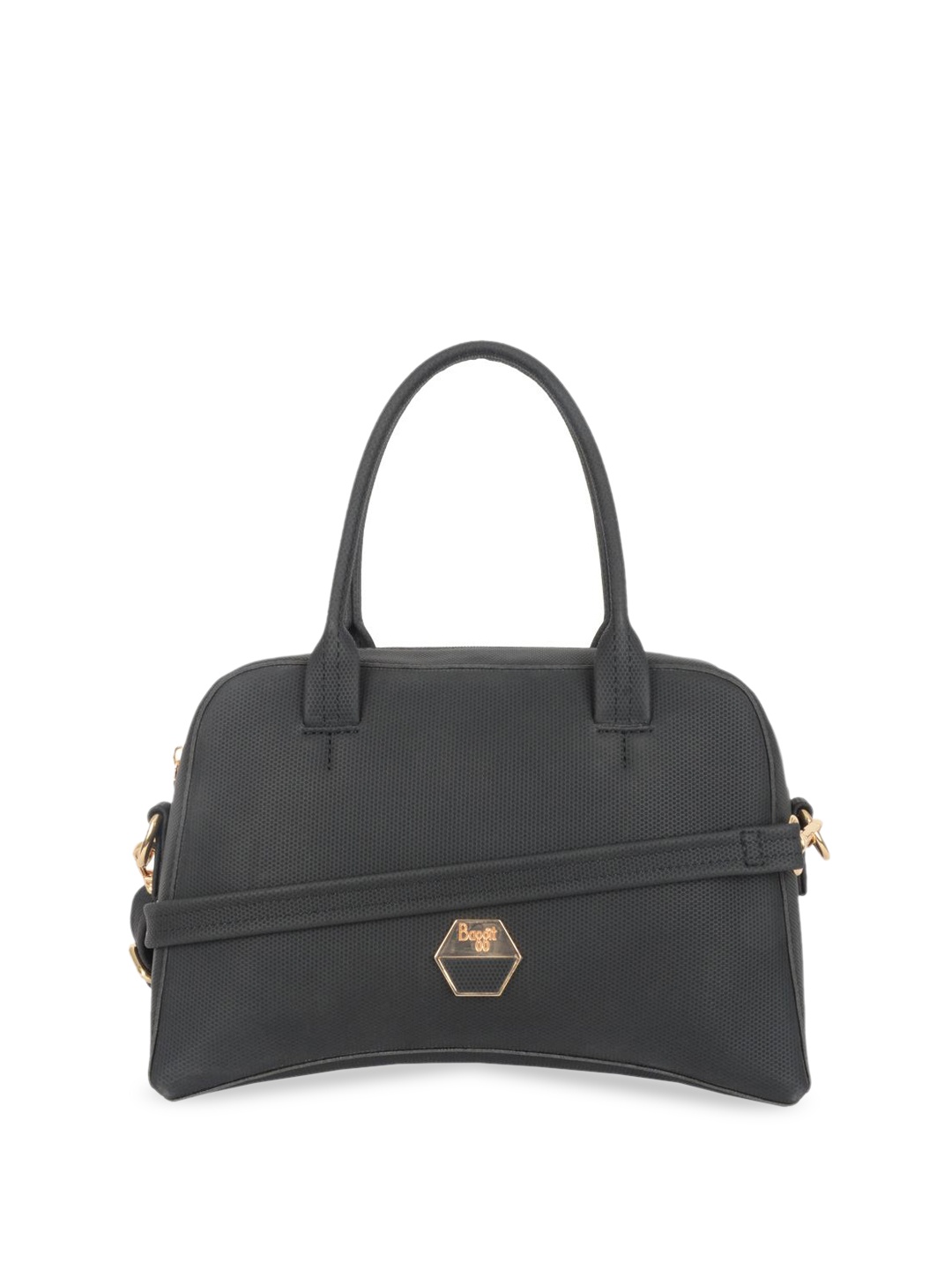

Baggit Textured Structured Handheld Bag, Black