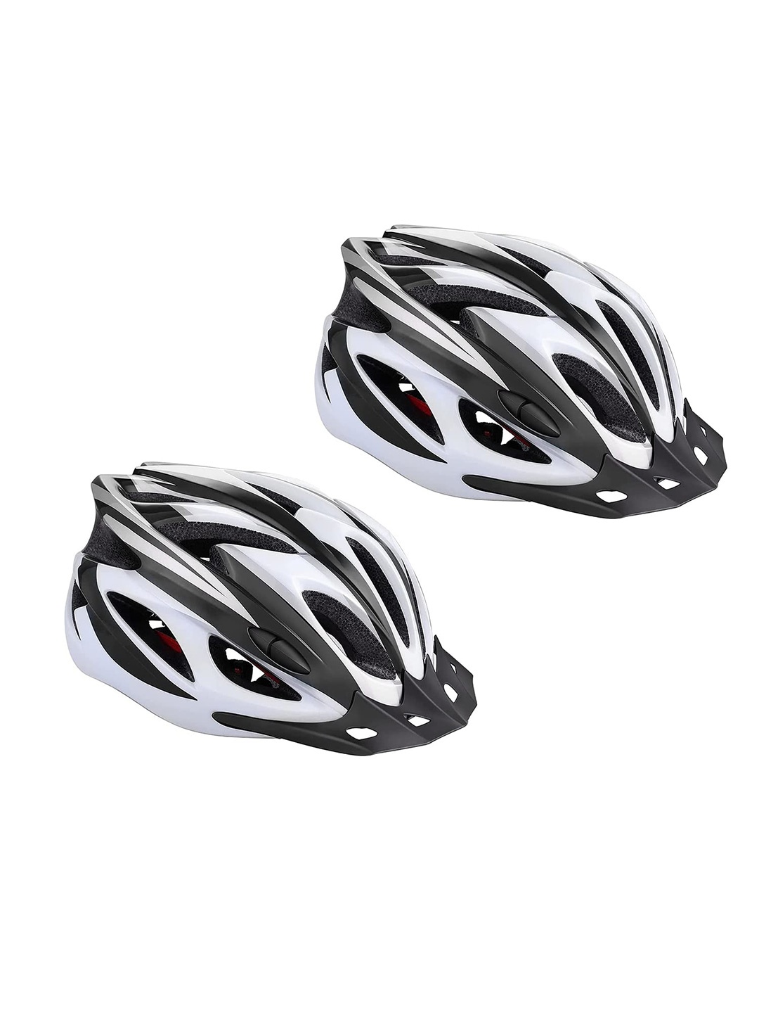 

STRAUSS Set Of 2 Printed Lightweight Detachable Visor Open Face Helmet, Black