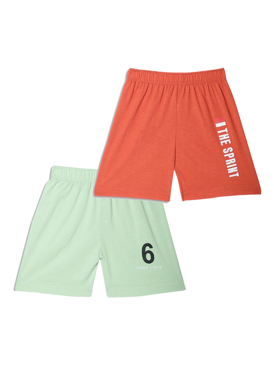 

MACK JONNEY Kids Pack Of 2 Cotton Sports Shorts, Orange