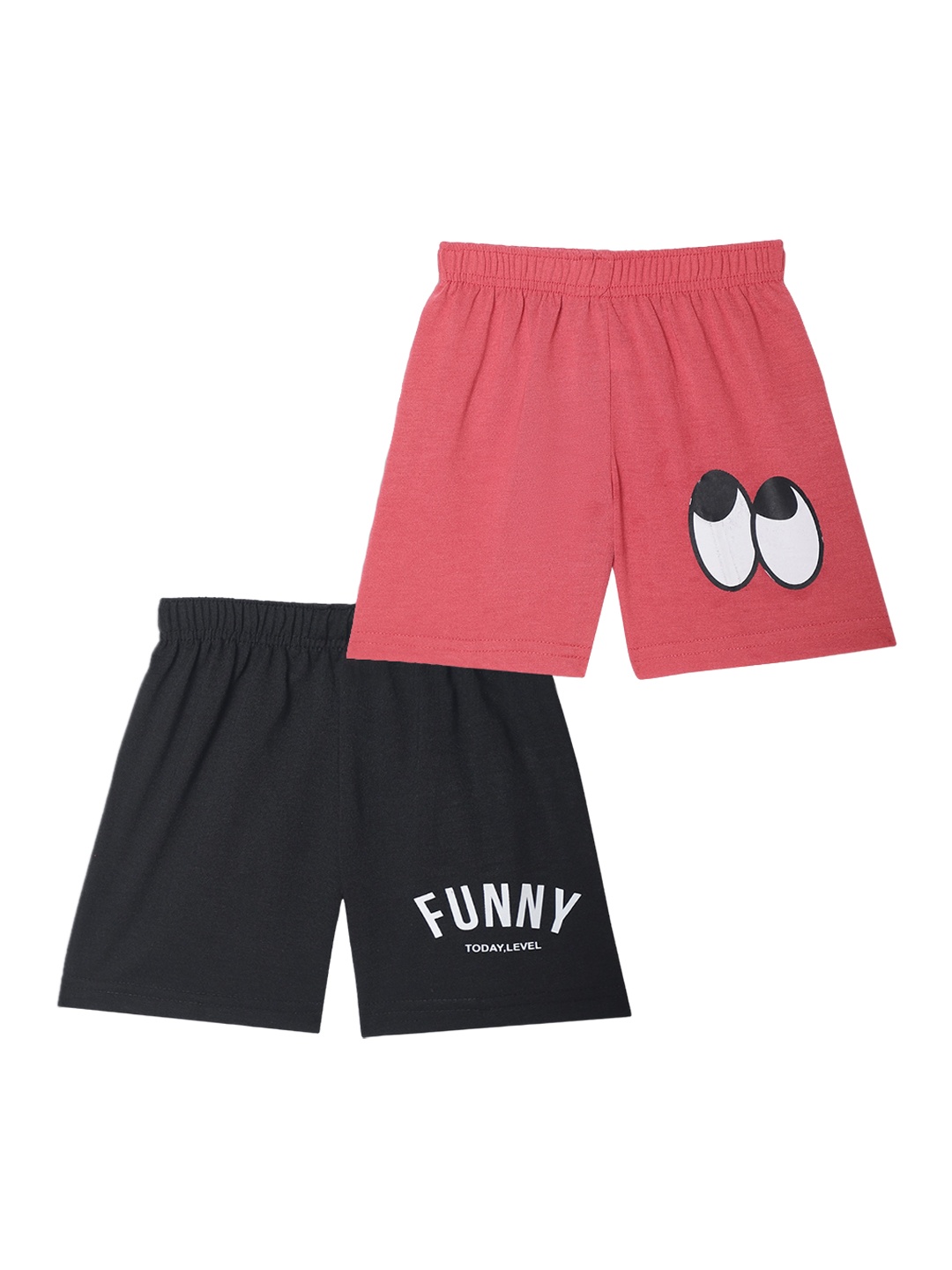 

VIMAL JONNEY Kids Pack of 2 Printed Shorts, Pink