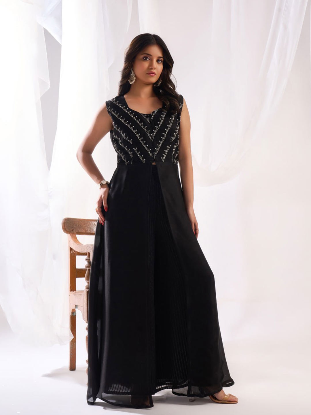 

YOYO Fashion Embellished Maxi Dress, Black