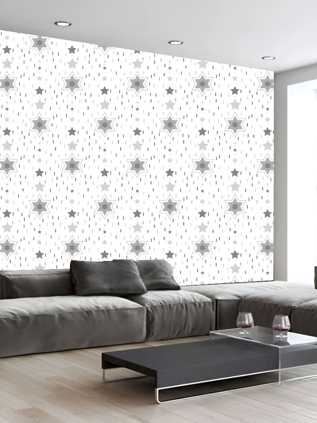 

Aura Grey & White Printed Self-Adhesive Wall Sticker