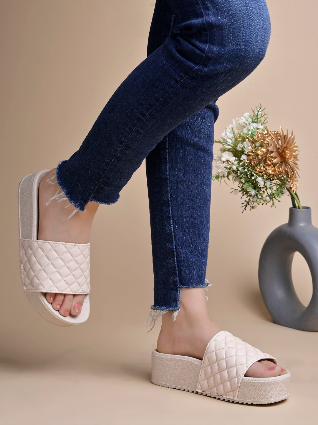 

Shoetopia Open Toe Heels, Cream