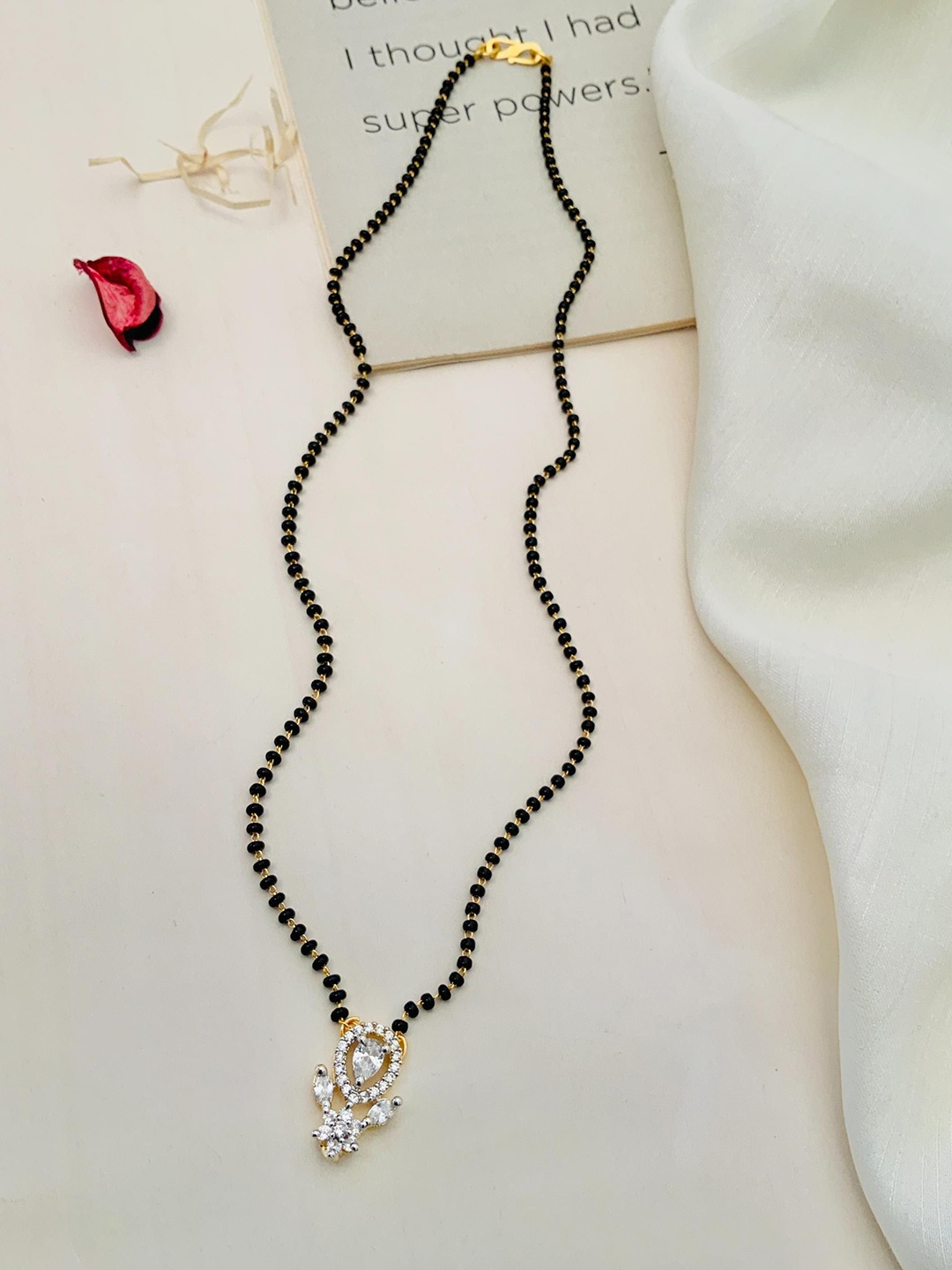 

ABDESIGNS Gold-Plated American Diamond Mangalsutra