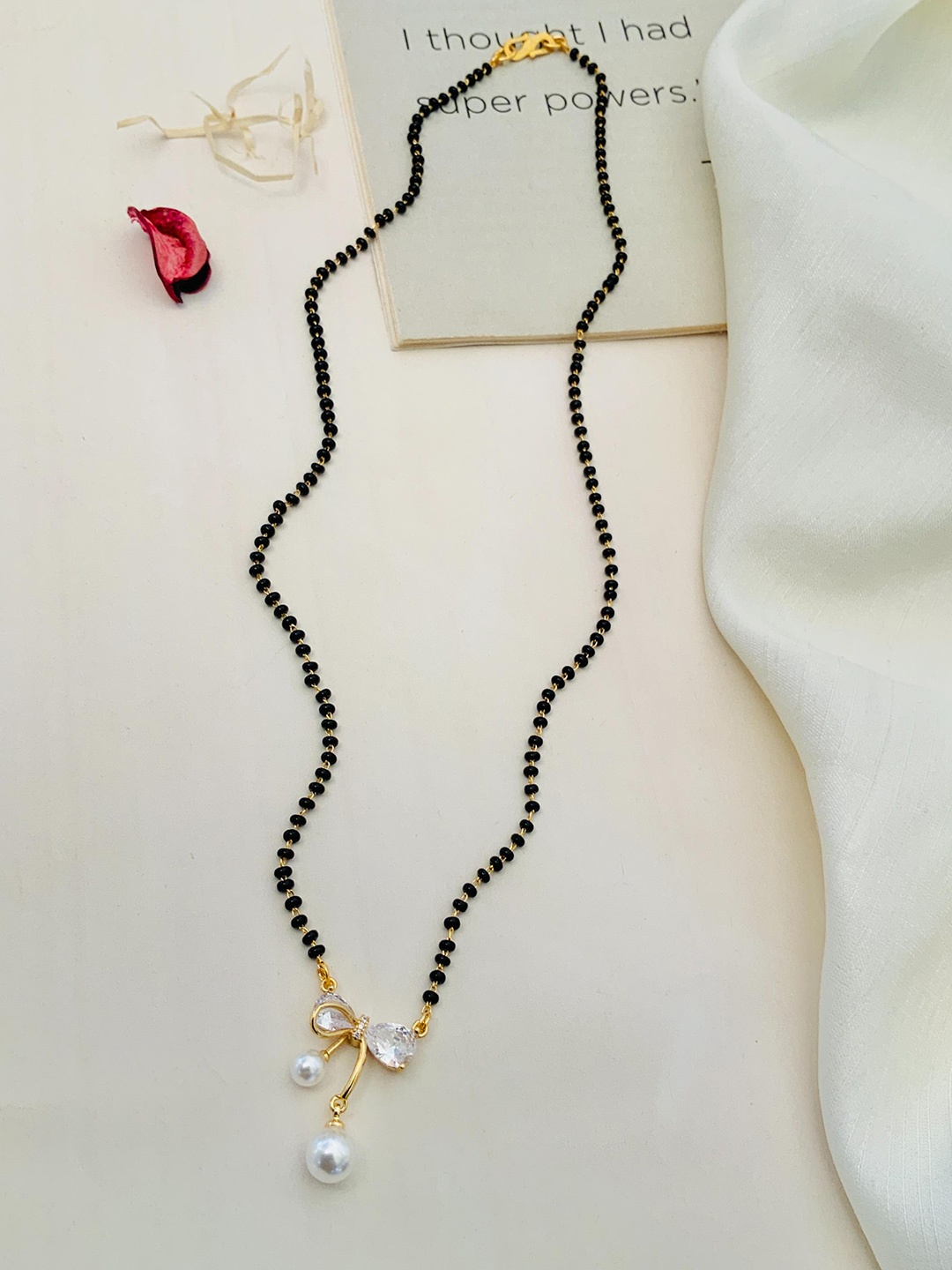 

ABDESIGNS Gold-Plated American Diamond Mangalsutra