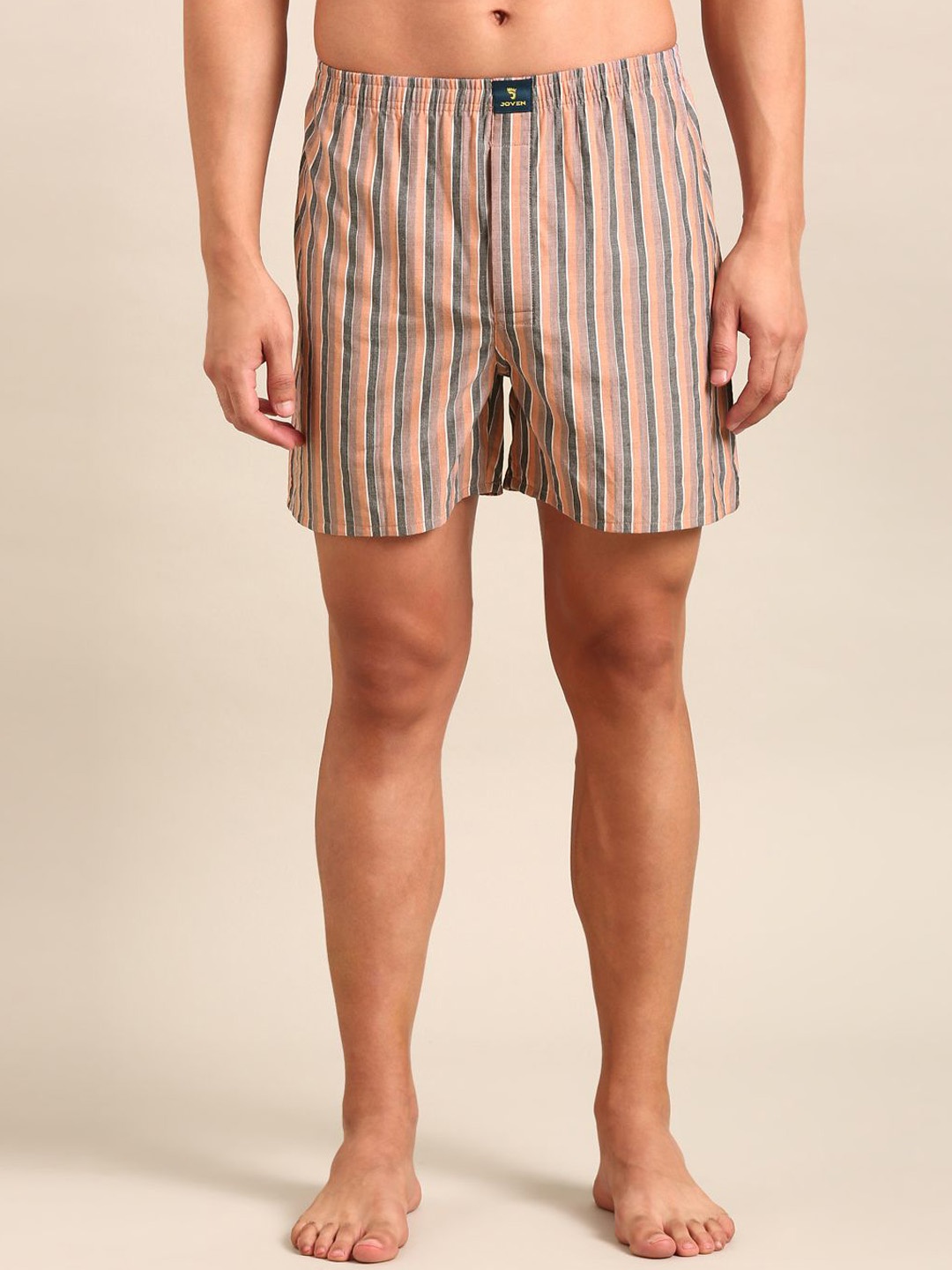 

Joven Striped Pure Cotton Boxers JB1C-JB157, Grey