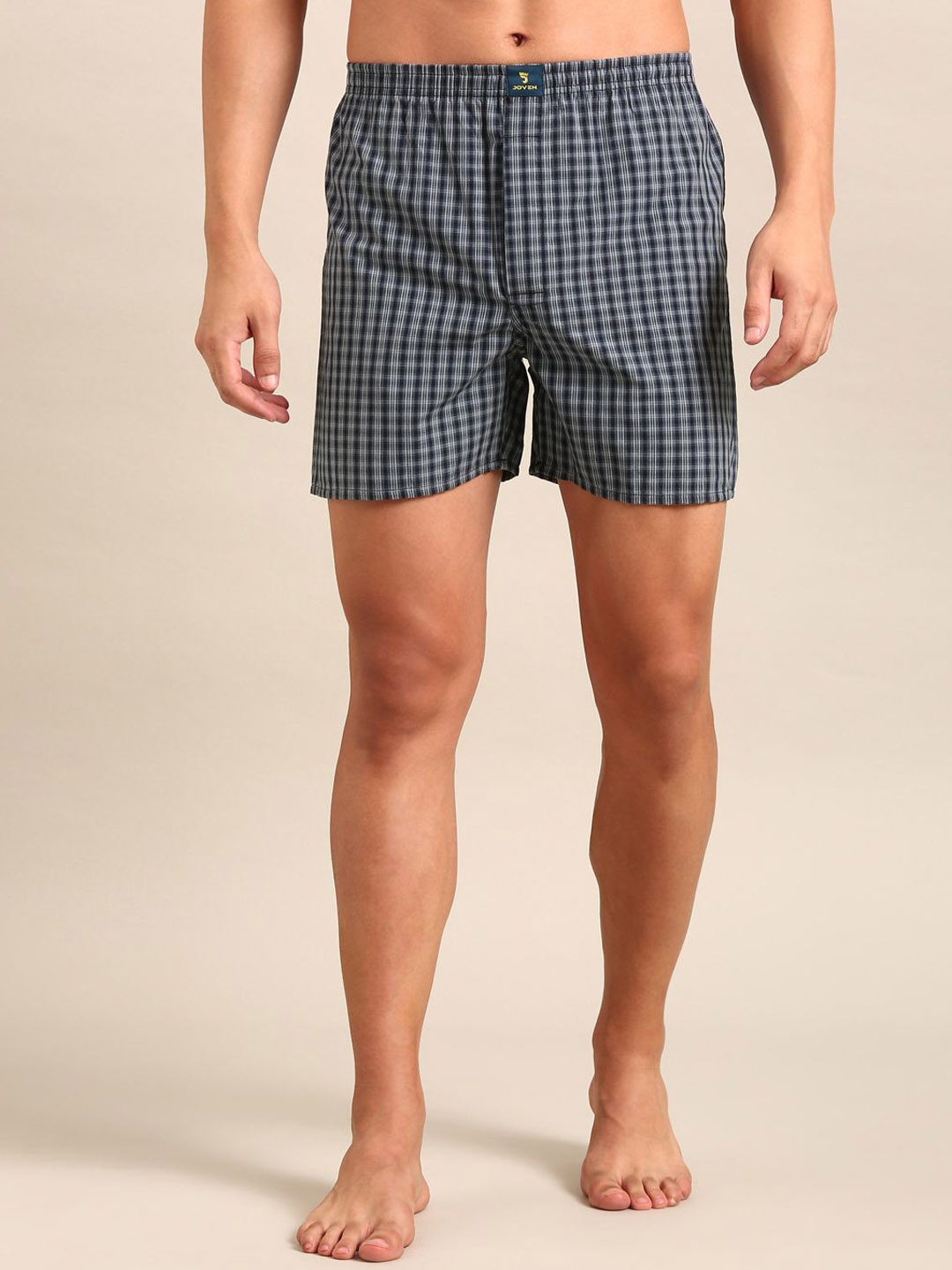 

Joven Checked Pure Cotton Boxers JB1C-JB153, Grey