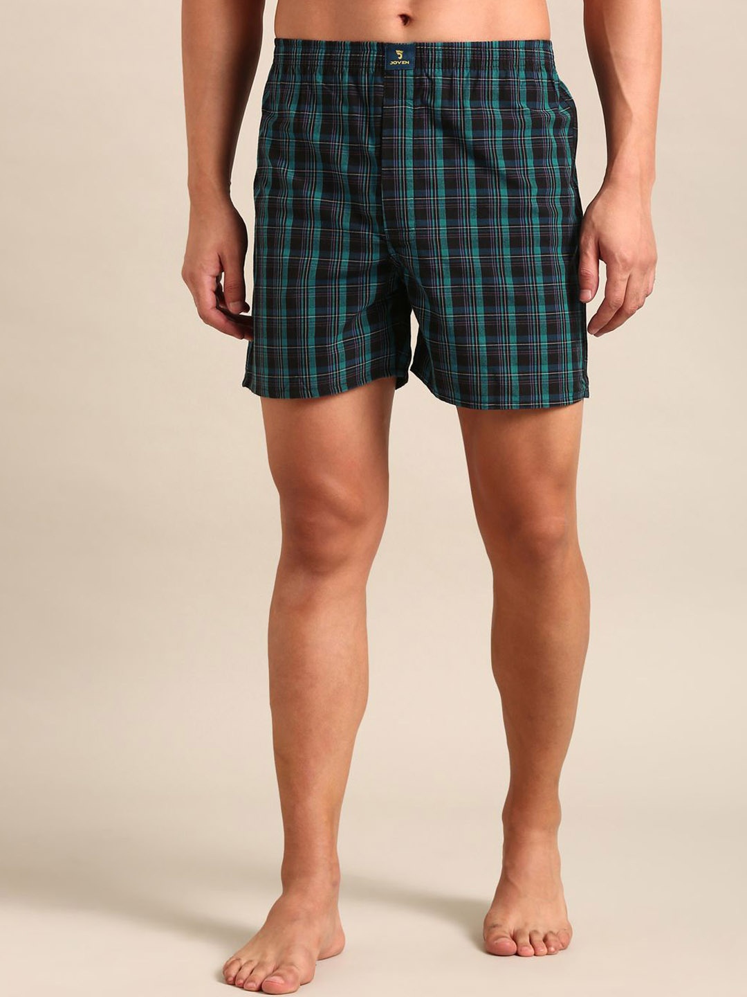 

Joven Checked Pure Cotton Boxers JB1C-JB151, Black