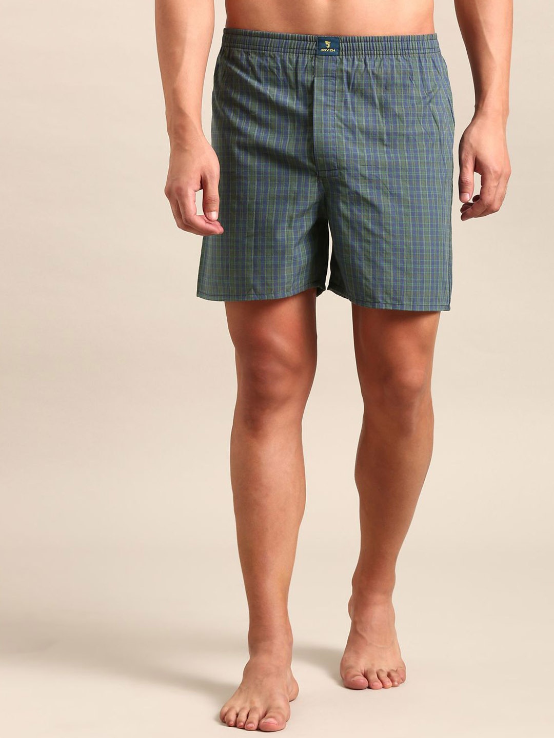 

Joven Checked Pure Cotton Boxers JB1C-JB152, Grey