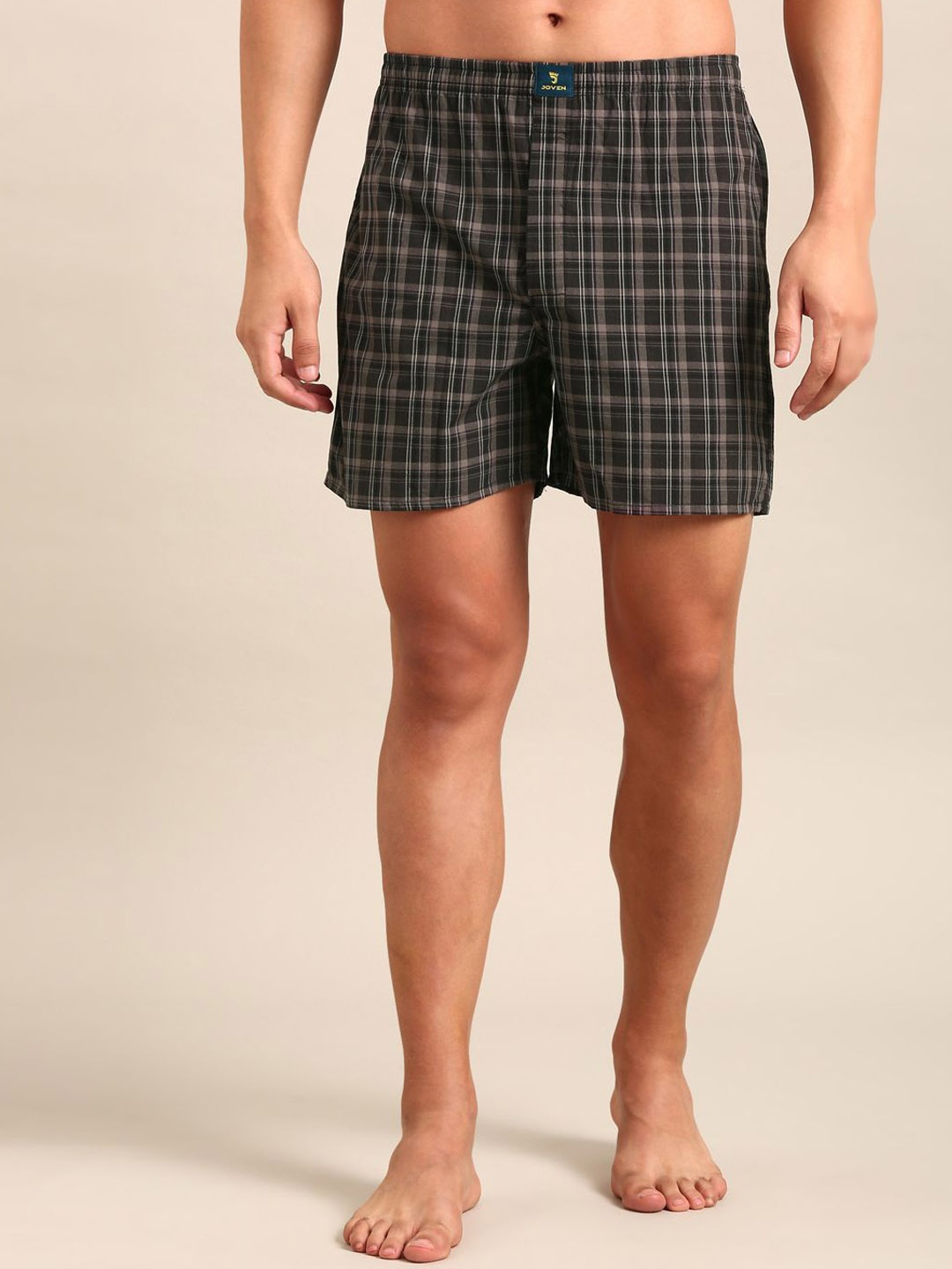 

Joven Checked Pure Cotton Boxers JB1C-JB148, Brown