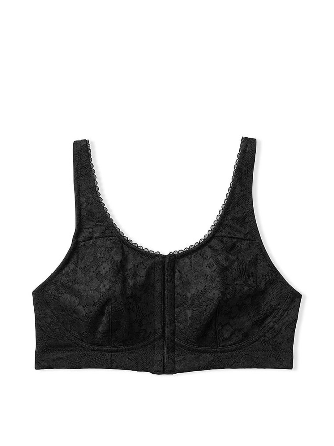 

Victoria's Secret Floral Bralette Bra Medium Coverage, Black