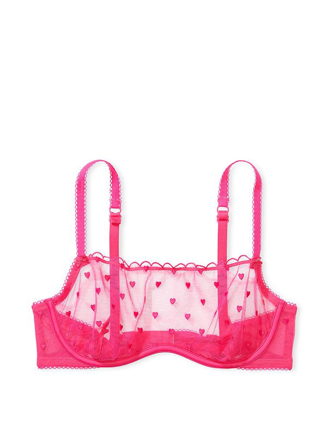 

Victoria's Secret Floral Bralette Bra Medium Coverage Underwired, Pink