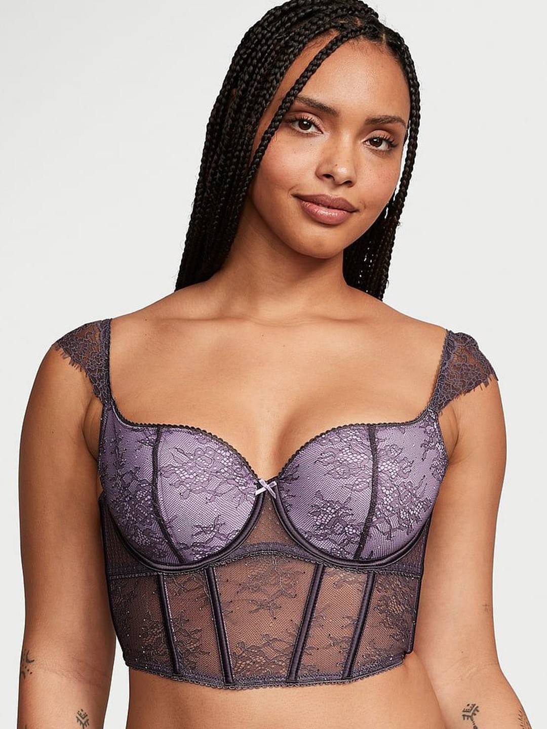 

Victoria's Secret Bralette Bra Medium Coverage Underwired, Grey
