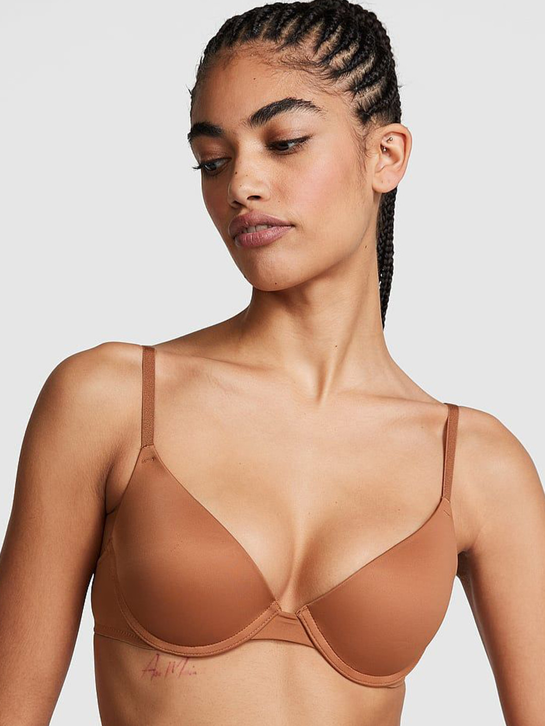 

Victoria's Secret Bra Half Coverage Underwired Heavily Padded, Brown
