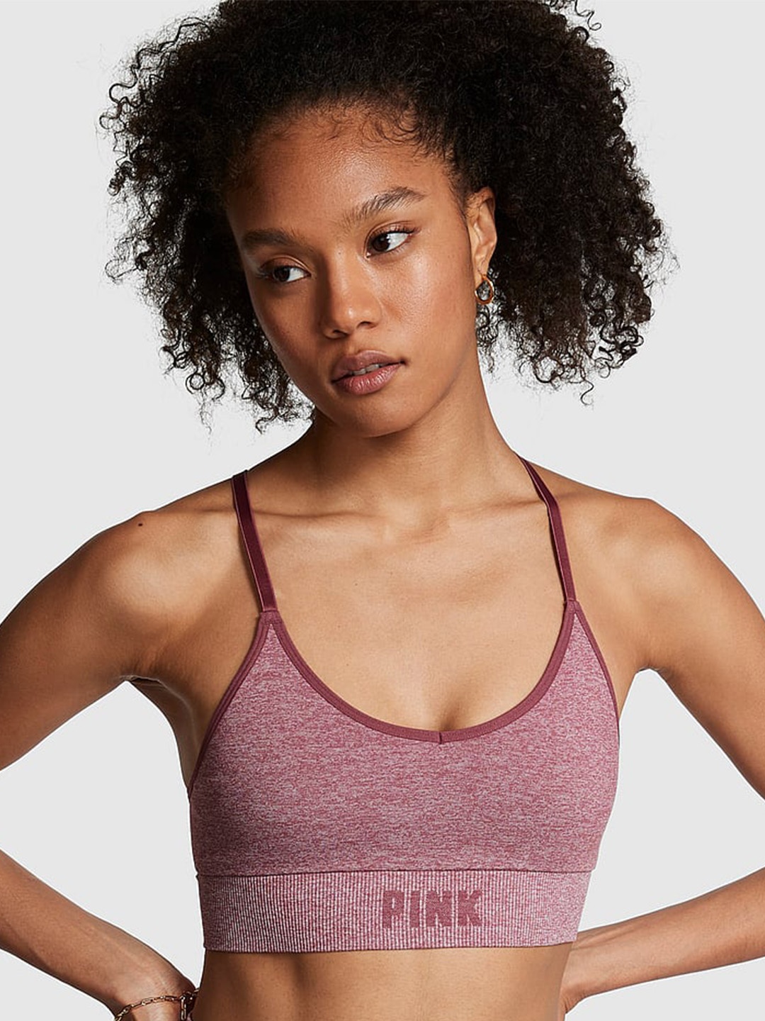 

Victoria's Secret Typography Bra Medium Coverage Lightly Padded, Rose