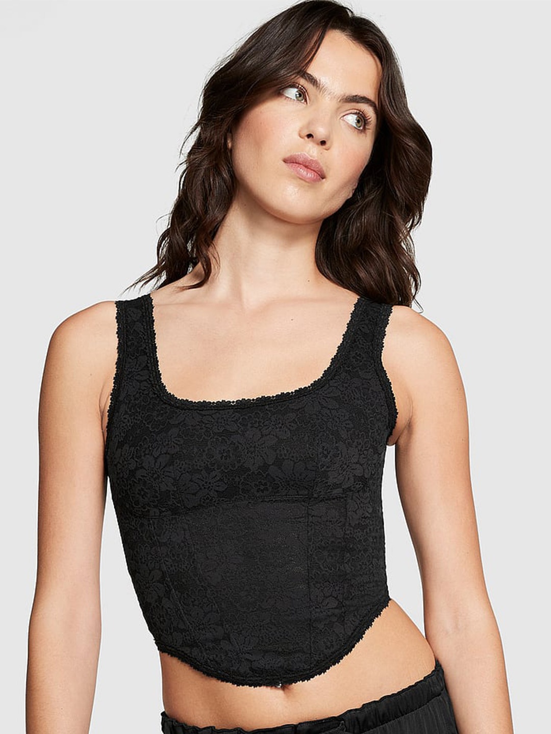 

Victoria's Secret Polka Dot Bralette Bra Medium Coverage, Black