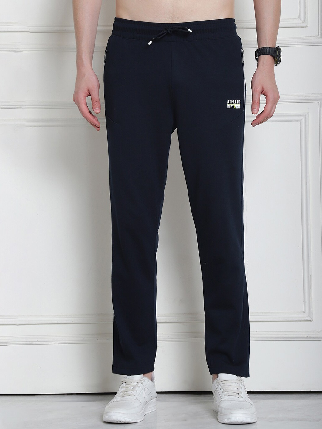 

VENITIAN Men Slim Fit Track Pants, Navy blue