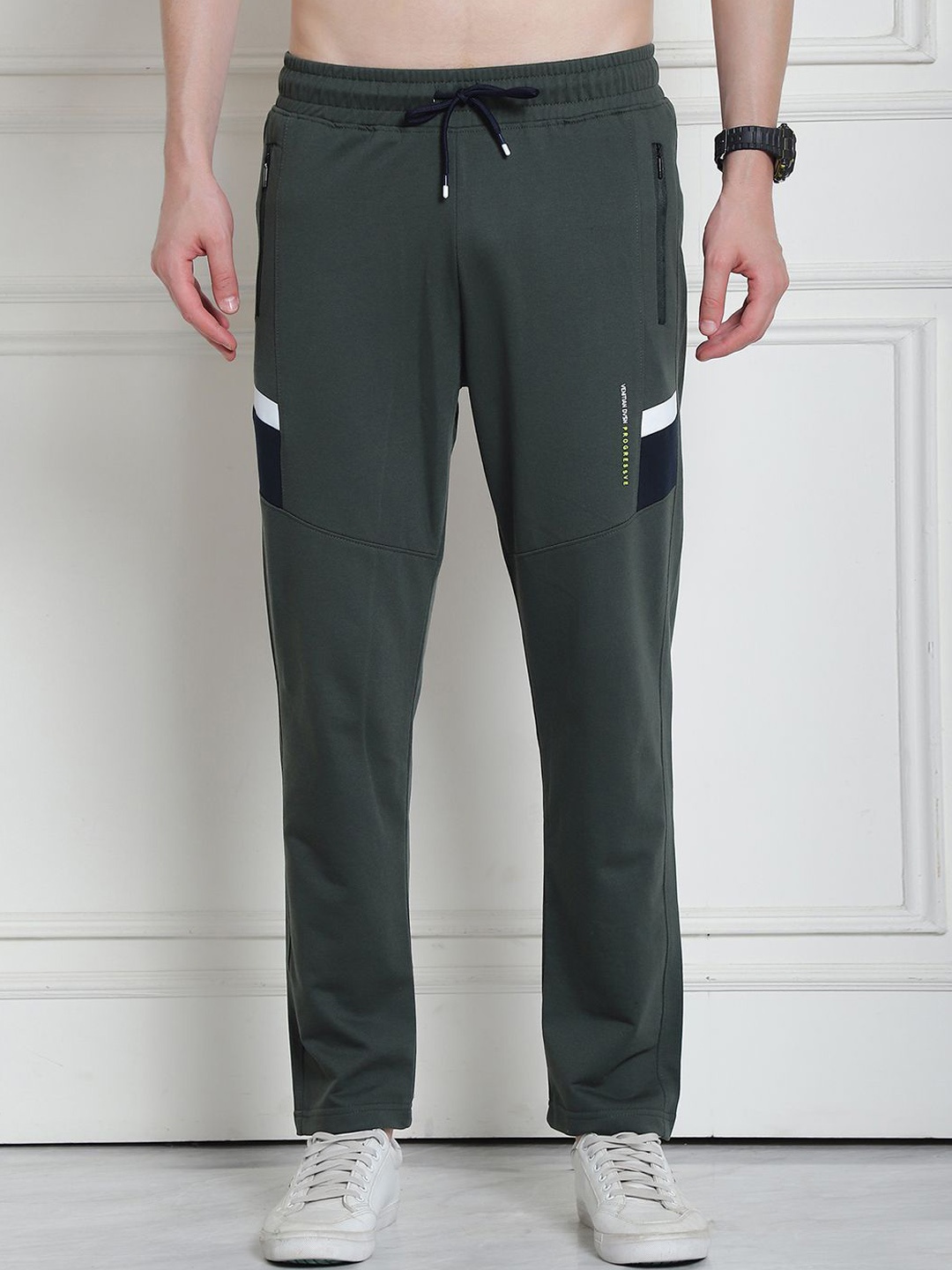 

VENITIAN Men Slim Fit Track Pants, Green