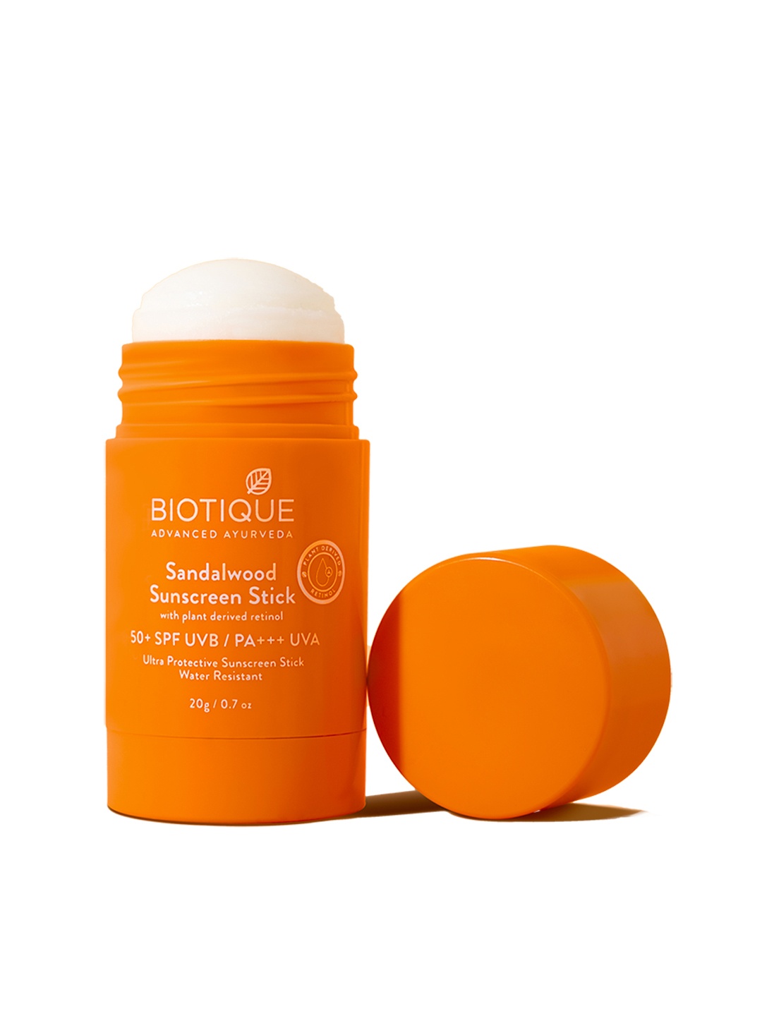 

Biotique Sandalwood Sunscreen SPF 50+ Ultra Protective Stick With Plant Retinol - 20g, Orange