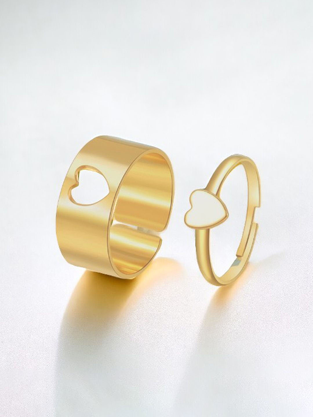 

Jewels Galaxy Set Of 2 Gold Plated Finger Ring