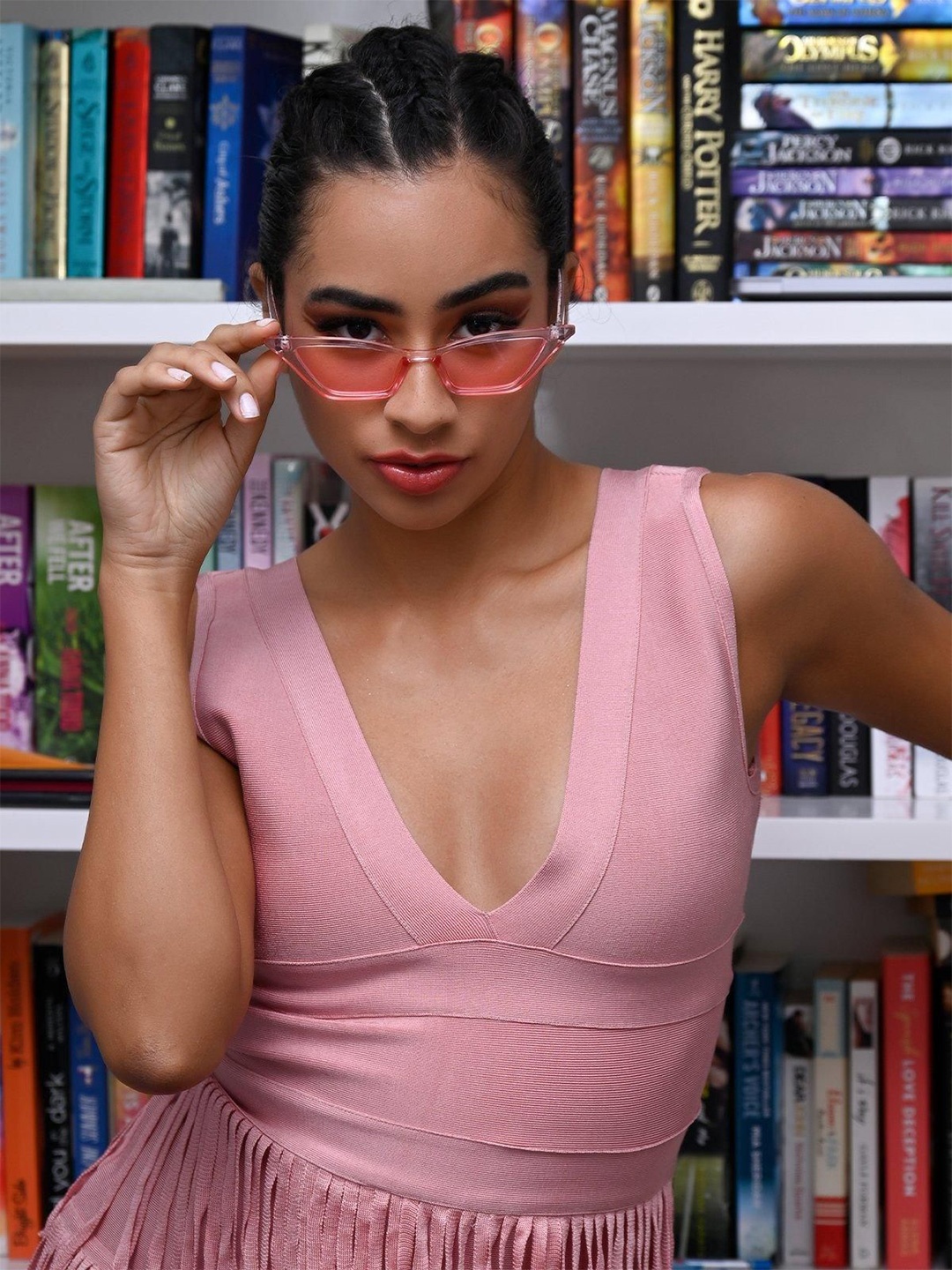 

ODETTE Women Cateye Sunglasses with UV Protected Lens DIW239, Pink