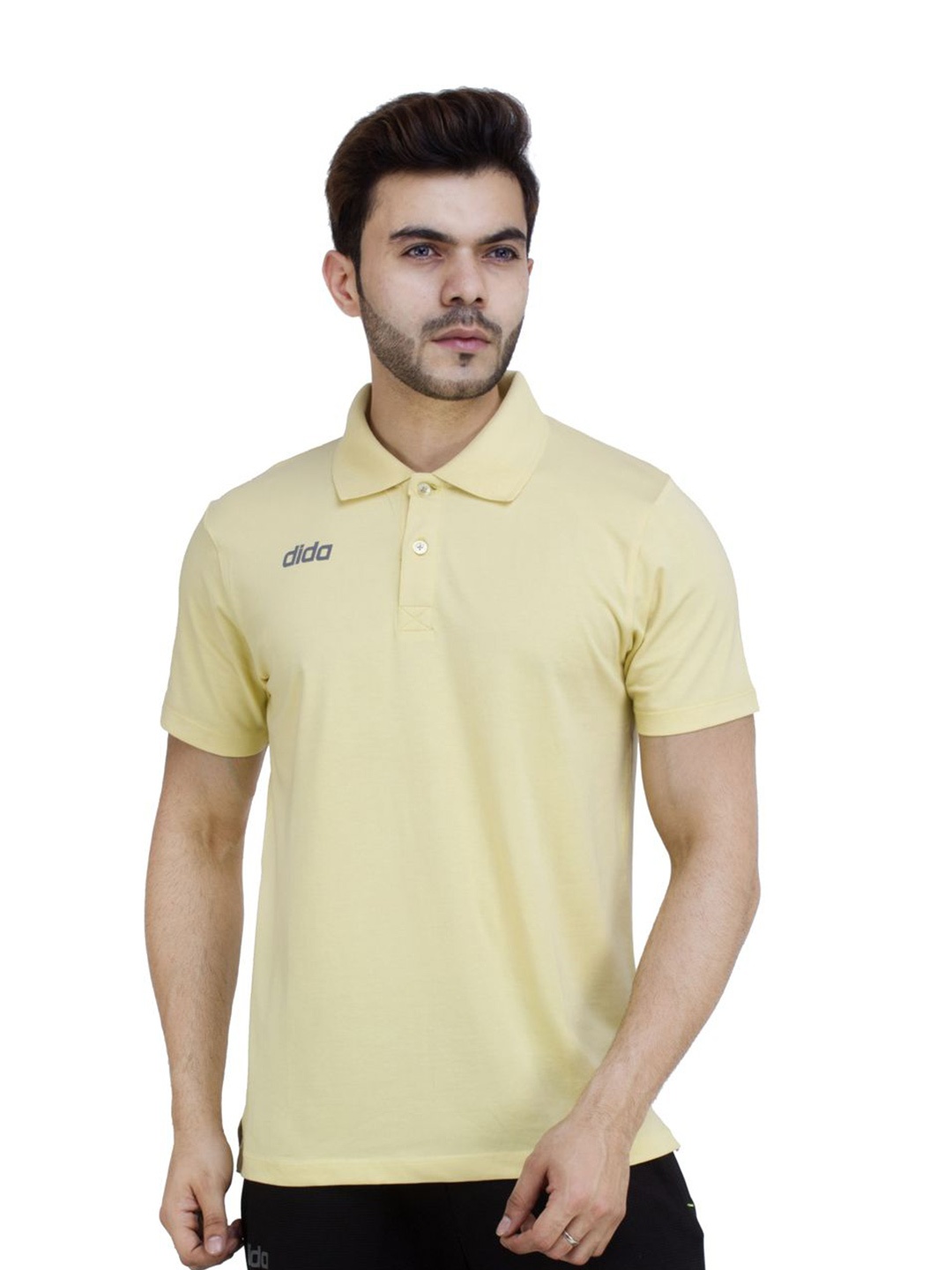

DIDA Men Polo Collar Dri-FIT Pockets T-shirt, Mustard