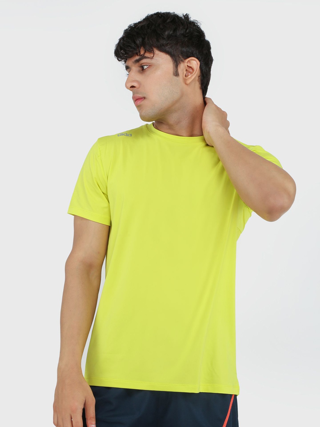 

DIDA Men Dri-FIT Raw Edge T-shirt, Yellow