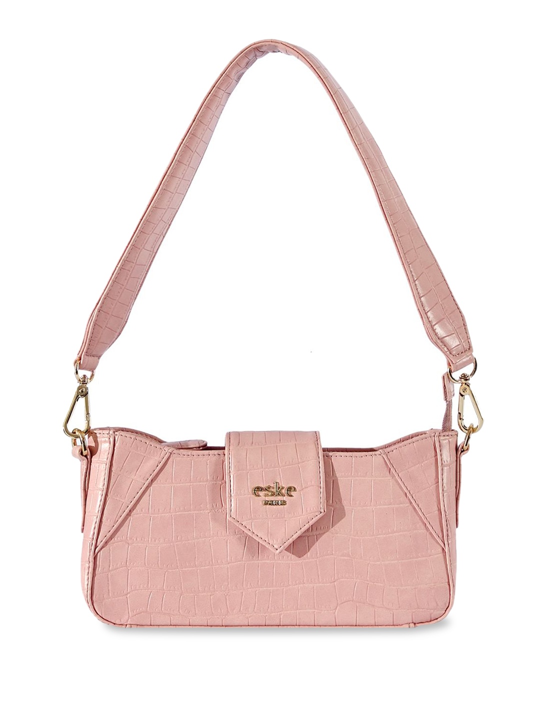 

Eske Textured Structured Shoulder Bag, Pink
