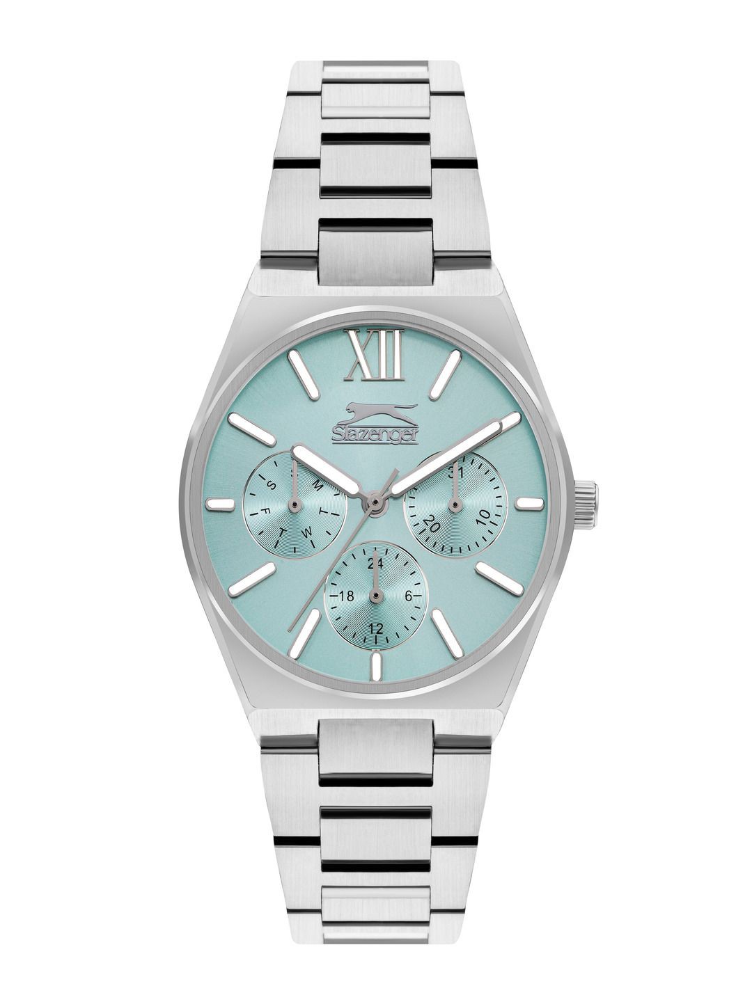 

Slazenger Women Printed Dial Multi Function Analogue Watch SL092243405, Silver