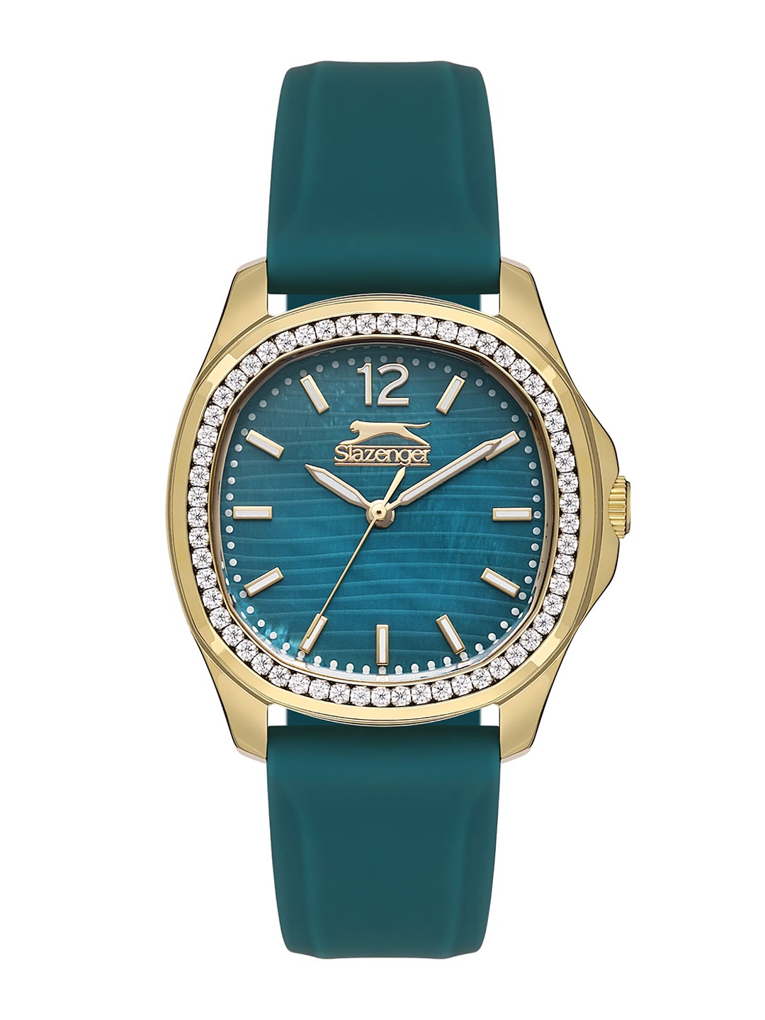 

Slazenger Women Leather Straps Analogue Watch SL092239304, Green