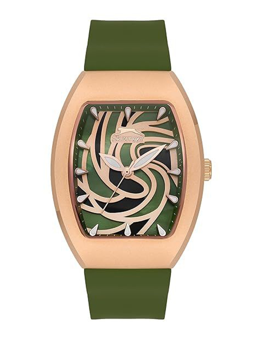 

Slazenger Men Leather Straps Analogue Dial Watch SL092226305, Green