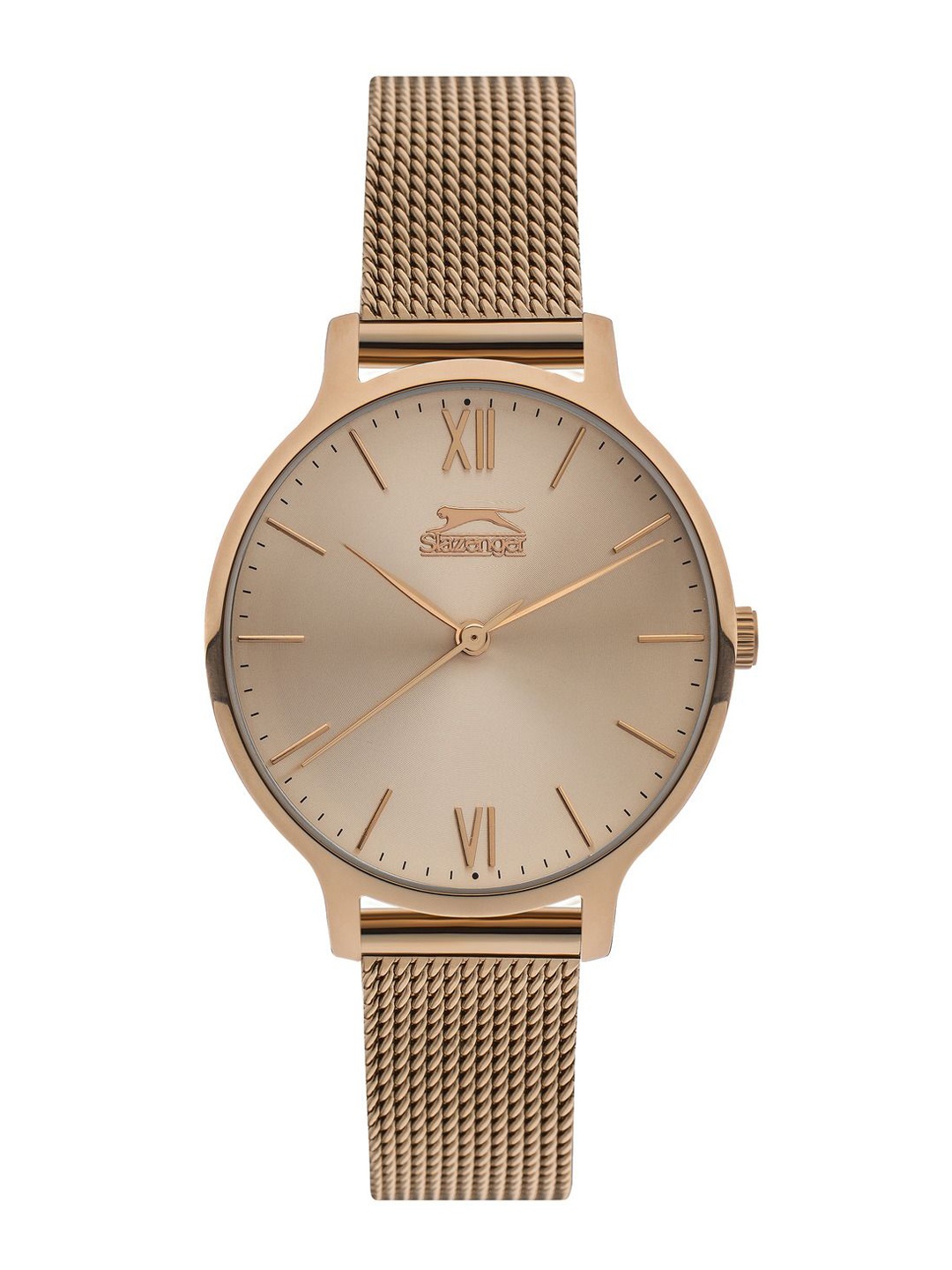 

Slazenger Women Round Dial Stainless Steel Straps Analogue Watch, Rose gold