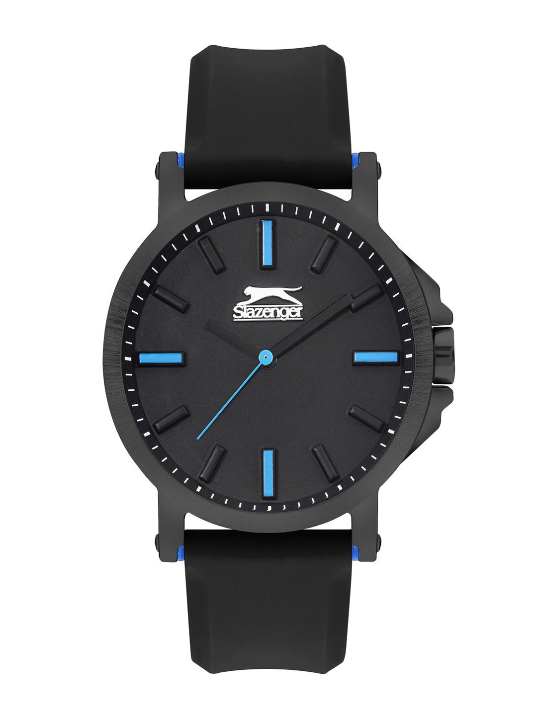 

Slazenger Men Leather Straps Analogue Watch SL092220104, Black