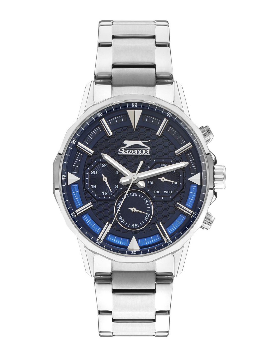 

Slazenger Men Bracelet Style Multi Function Analogue Watch SL092216204, Silver