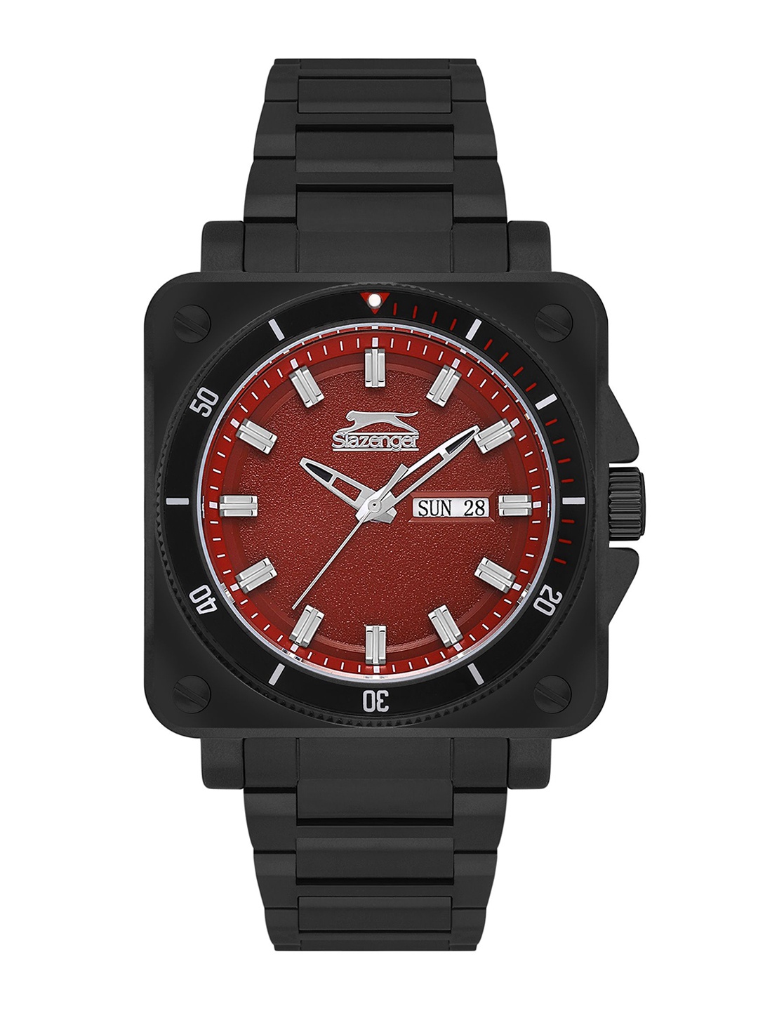 

Slazenger Men Bracelet Style Reset Time Analogue Watch SL092232105, Red