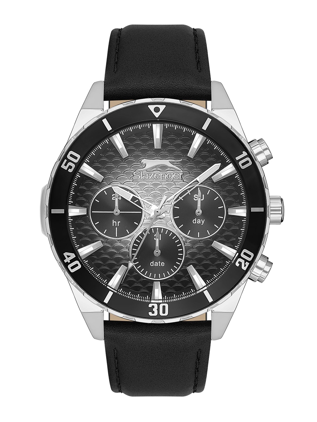 

Slazenger Men Textured Dial Analogue Watch SL092216205, Black