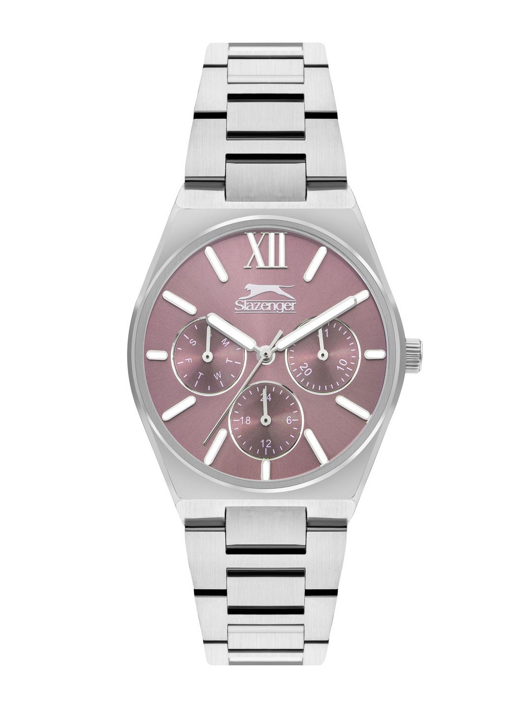 

Slazenger Women Round Dial Stainless Steel Straps Analogue Watch SL092243402, Pink