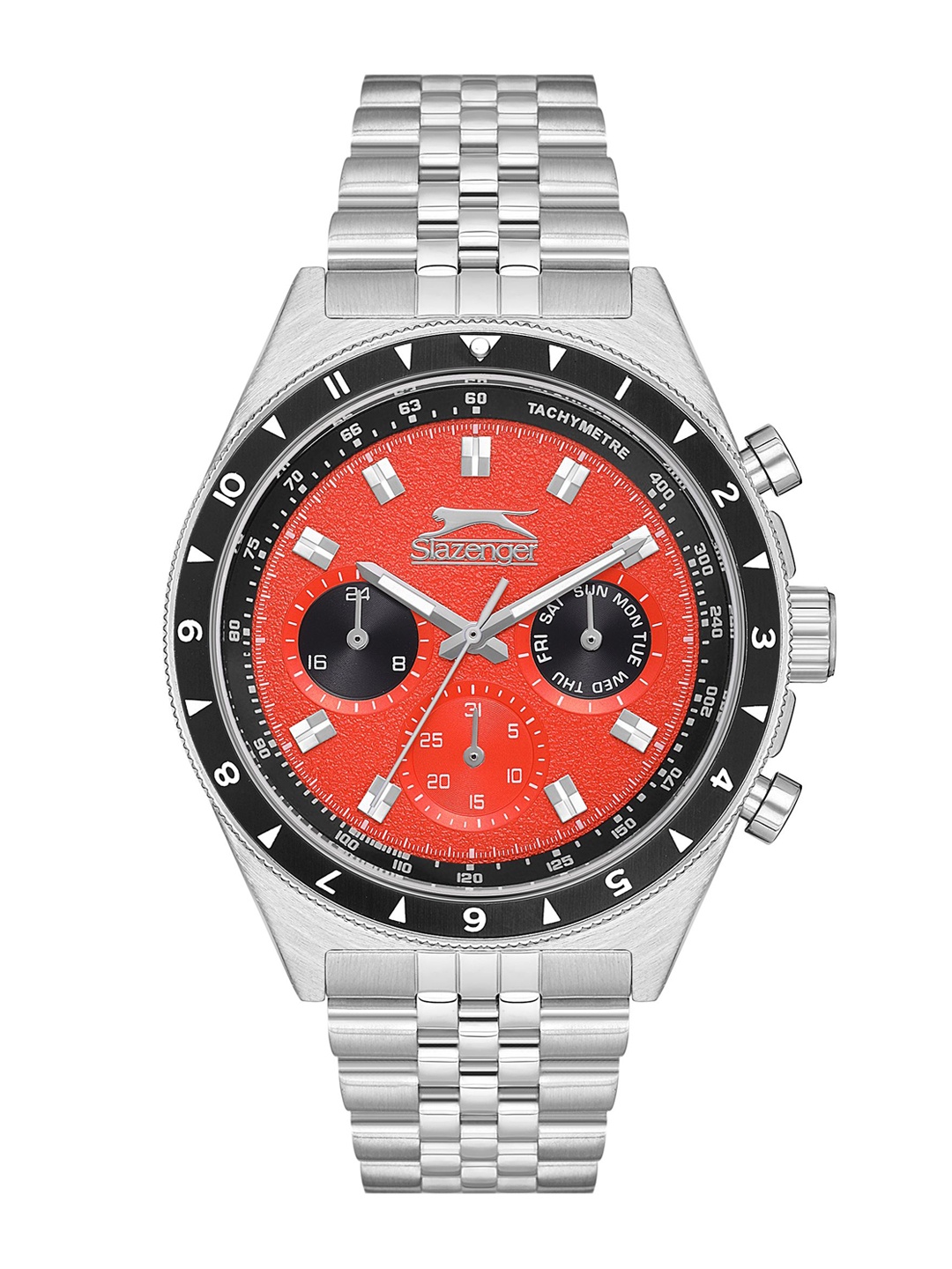 

Slazenger Men Dial Bracelet Style Strap Multi Function Analogue Watch SL092248205, Red