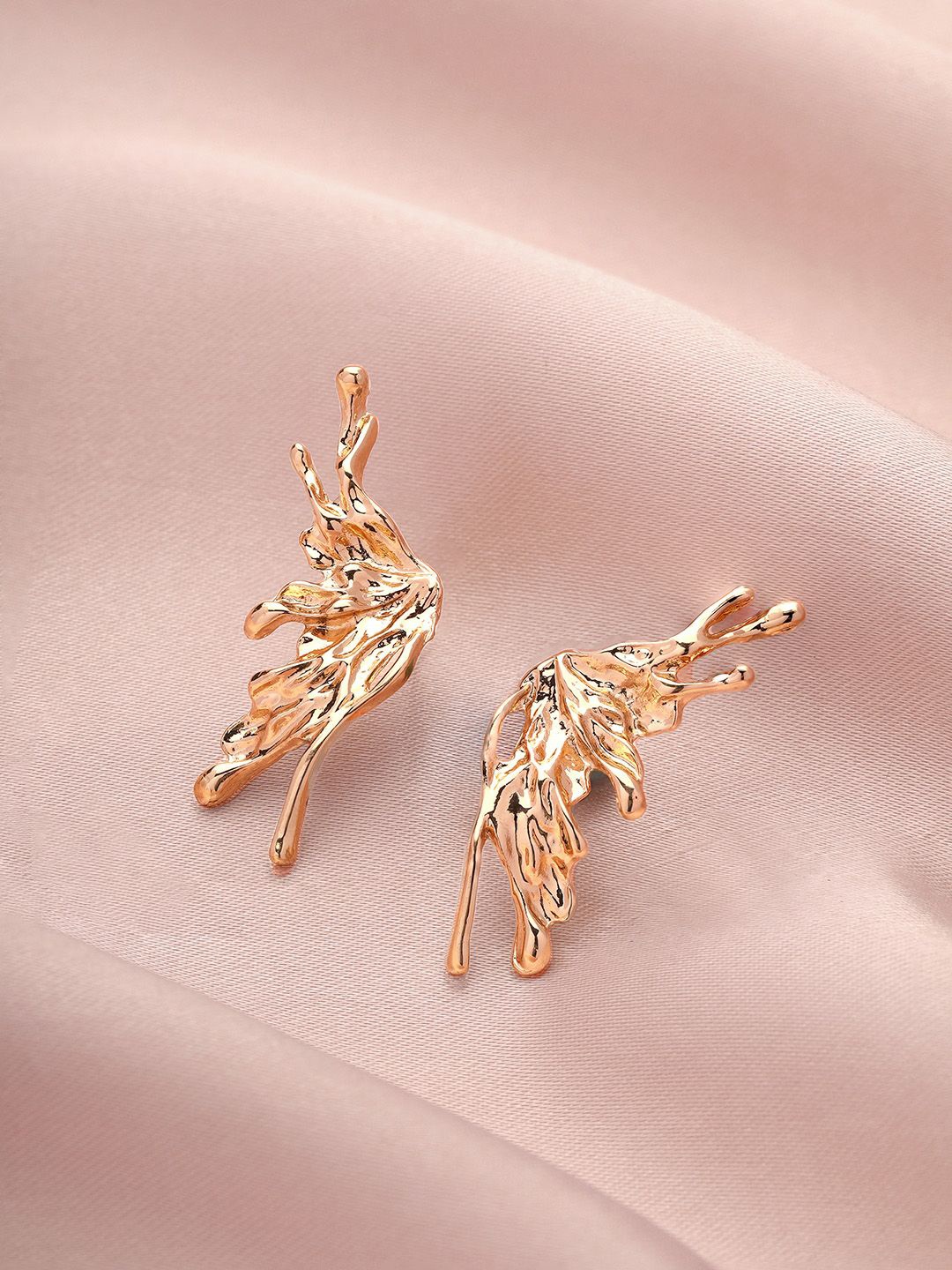 

Priyaasi Gold-Plated Contemporary Drop Earrings