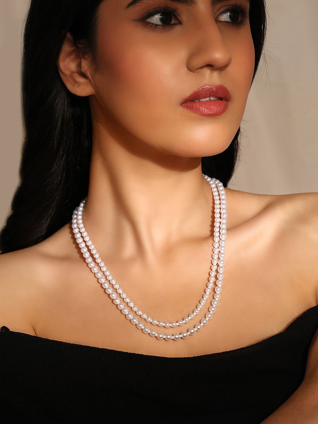 

Priyaasi Gold Plated Artificial Beads Necklace