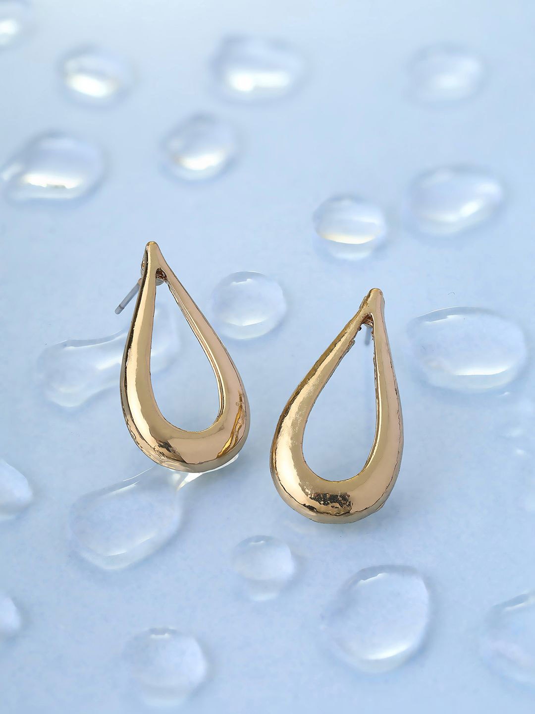 

Priyaasi Gold-Plated Contemporary Drop Earrings
